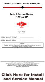 DMF RW-1019 Install and Service Manual